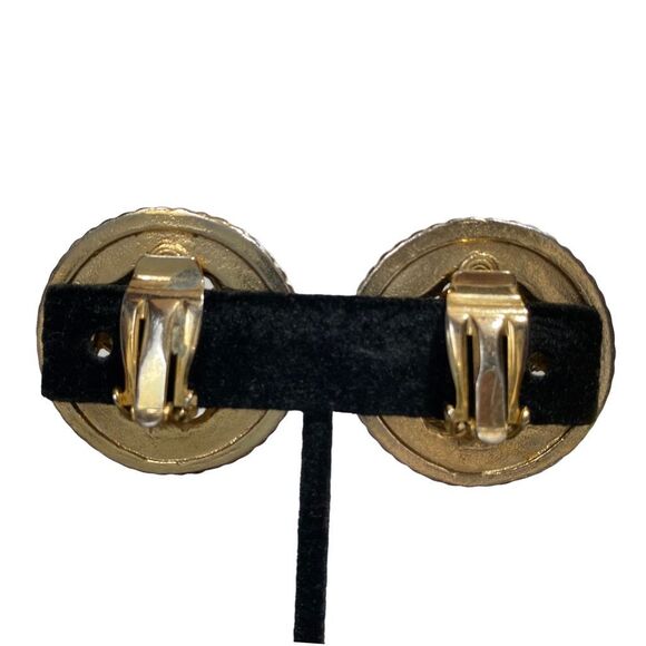 Vintage Ernst Gideon Bek Enameled Braided & Coral Pink Lattice Earrings - Picture 9 of 9